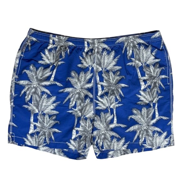 Tommy Bahama Men's Swim Trunks Palms XXL Blue Silver Board Short - Picture 1 of 9